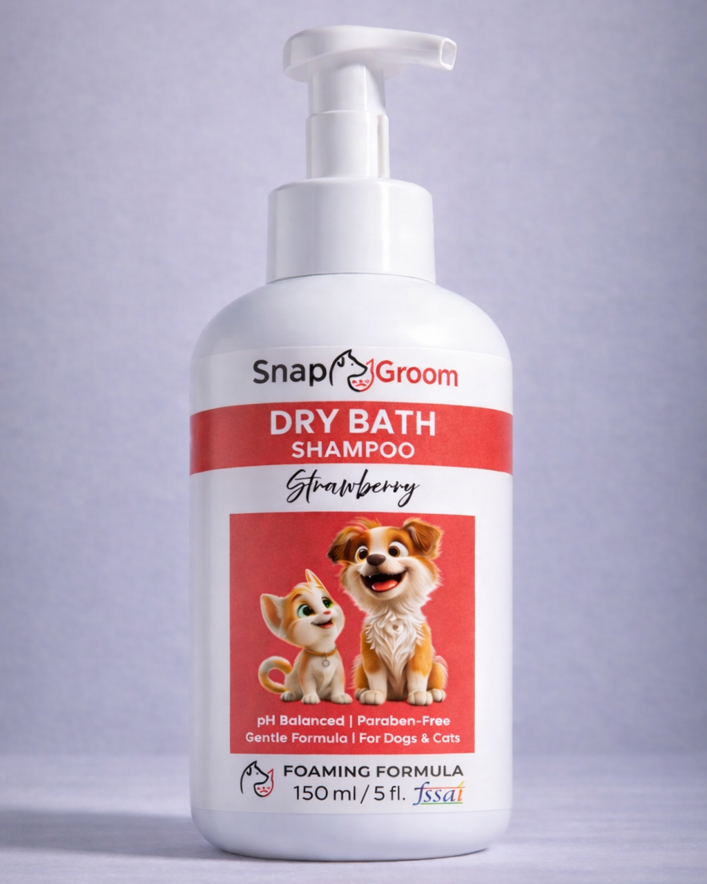 Snapgroom Waterless Dry Shampoo for Dogs & Cats with microfiber towel